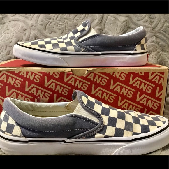 periwinkle checkered vans